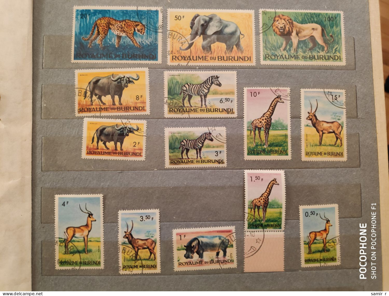 1964	Burundi	Animals (F84) - Used Stamps