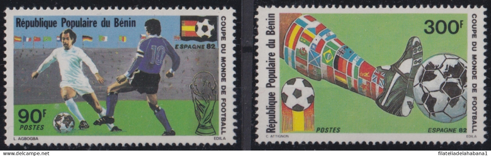 F-EX48950 BENIN MNH 1982 WORLD CHAMPIONSHIP SOCCER FOOTBALL.  - 1982 – Spain