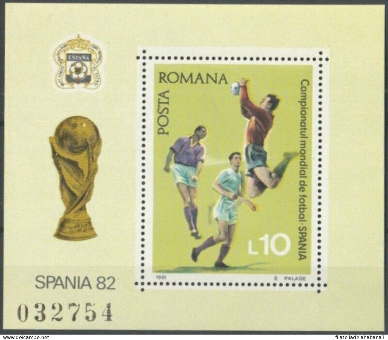 F-EX48952 RUMANIA MNH 1982 SPAIN ESPAÑA SOCCER FOOTBALL FUTBOL WOLD CUP.  - 1982 – Spain