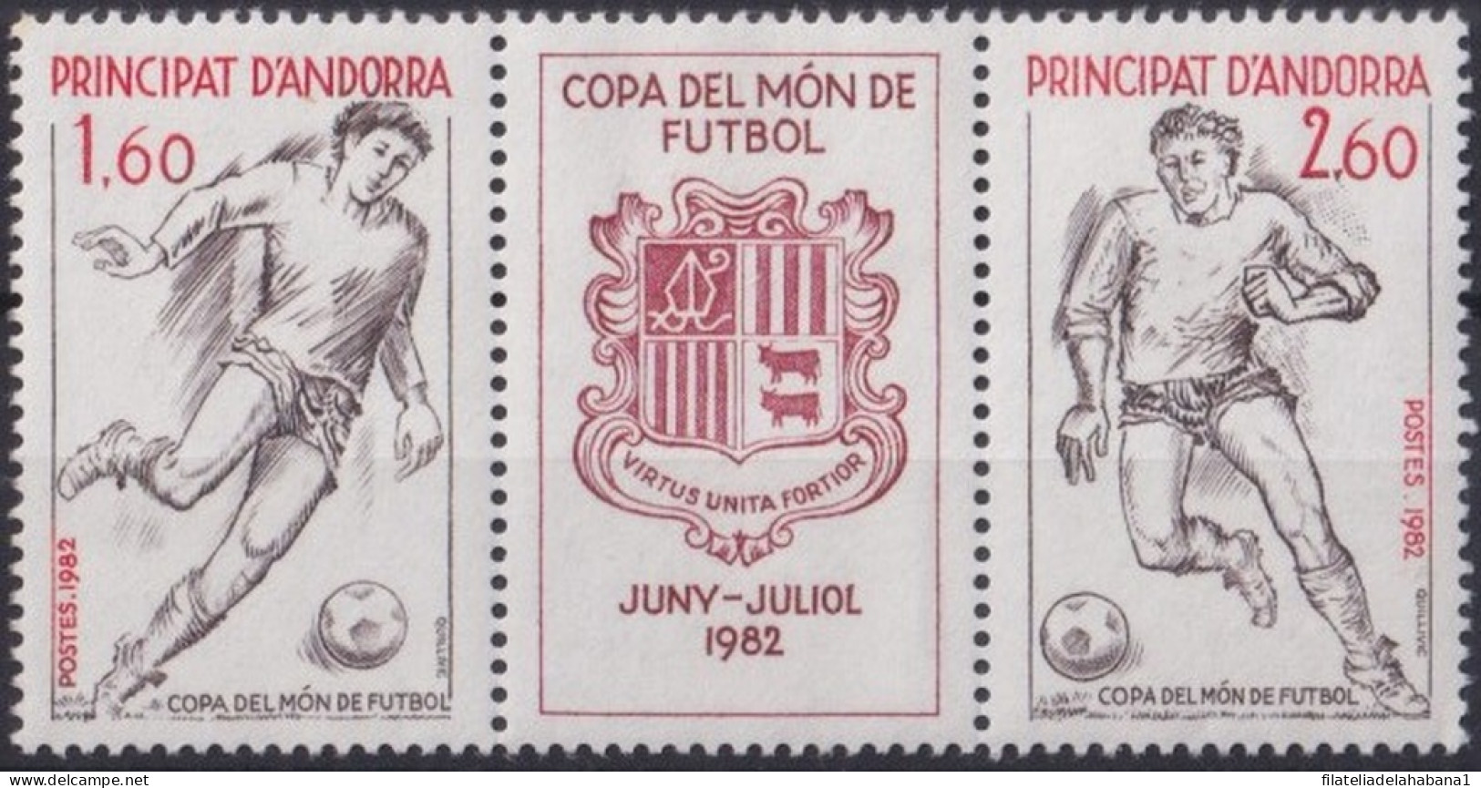 F-EX48956 ANDORRA MNH 1982 SPAIN SOCCER FOOTBALL WORLD CHAMPIONSHIP.  - 1982 – Spain