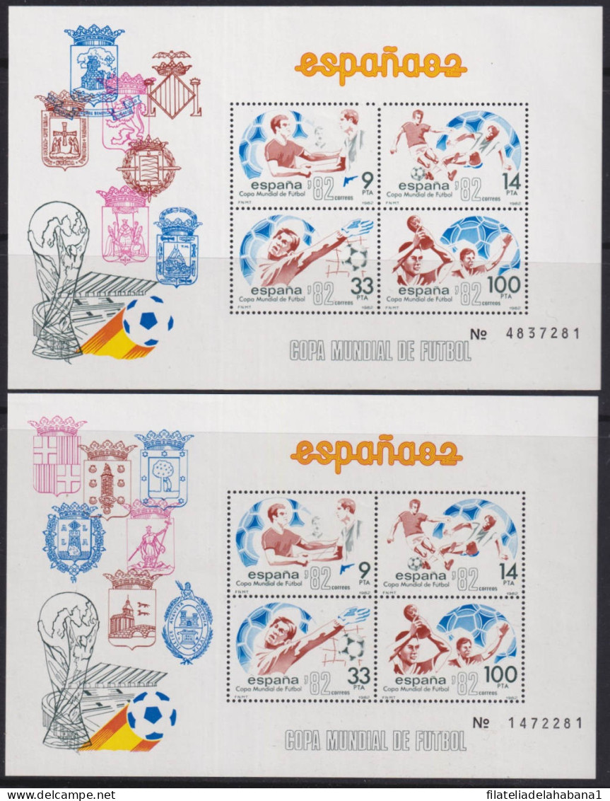 F-EX48967 ESPAÑA SPAIN MNH 1982 WORLD CHAMPIONSHIP SOCCER FOOTBALL SHEET.  - 1982 – Spain