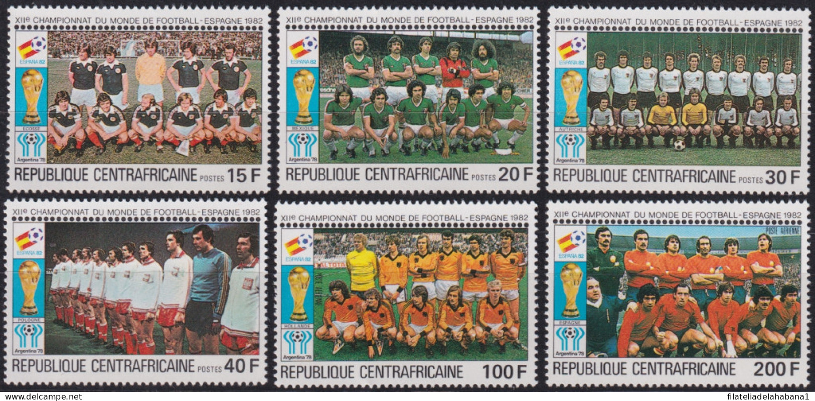 F-EX48966 CENTRAL AFRICA MNH 1982 WORLD CHAMPIONSHIP SOCCER FOOTBALL.  - 1982 – Spain