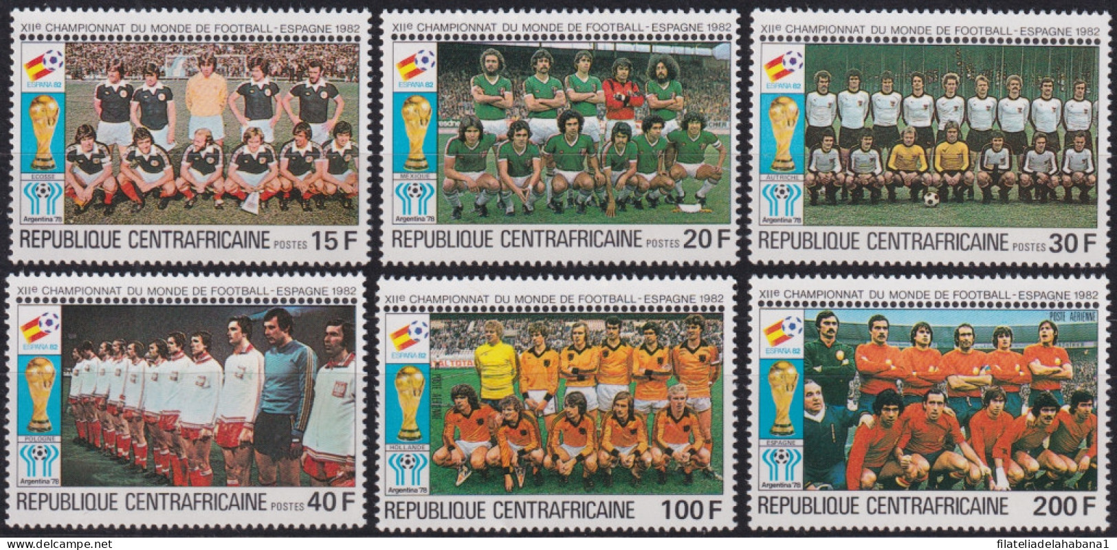 F-EX48966 CENTRAL AFRICA MNH 1982 WORLD CHAMPIONSHIP SOCCER FOOTBALL.  - 1982 – Espagne