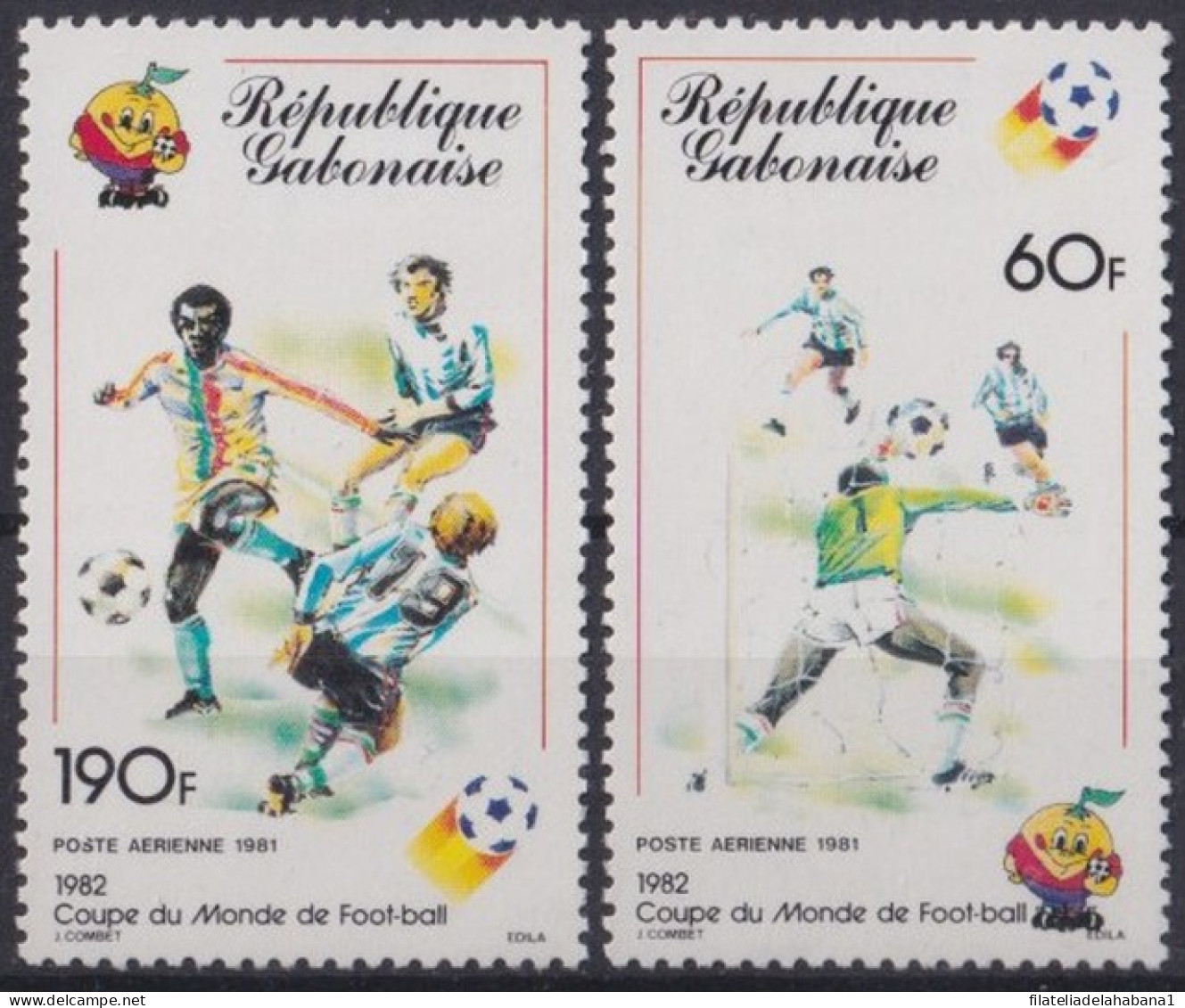 F-EX49079 GABON MNH 1982 SPAIN SOCCER FUTBOL CHAMPIONSHIP.  - 1982 – Spain