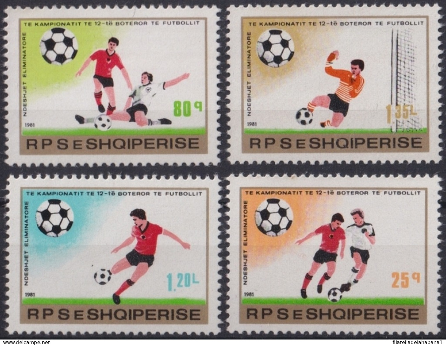 F-EX49082 ALBANIA MNH 1981 SOCCER FOOTBALL FUTBOL WORLD CUP.  - 1982 – Spain