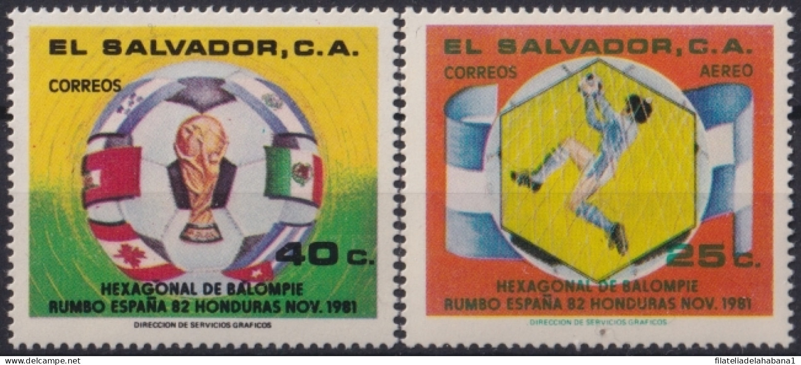 F-EX49084 EL SALVADOR MNH 1981 SPAIN SOCCER FUTBOL CHAMPIONSHIP. - 1982 – Spain