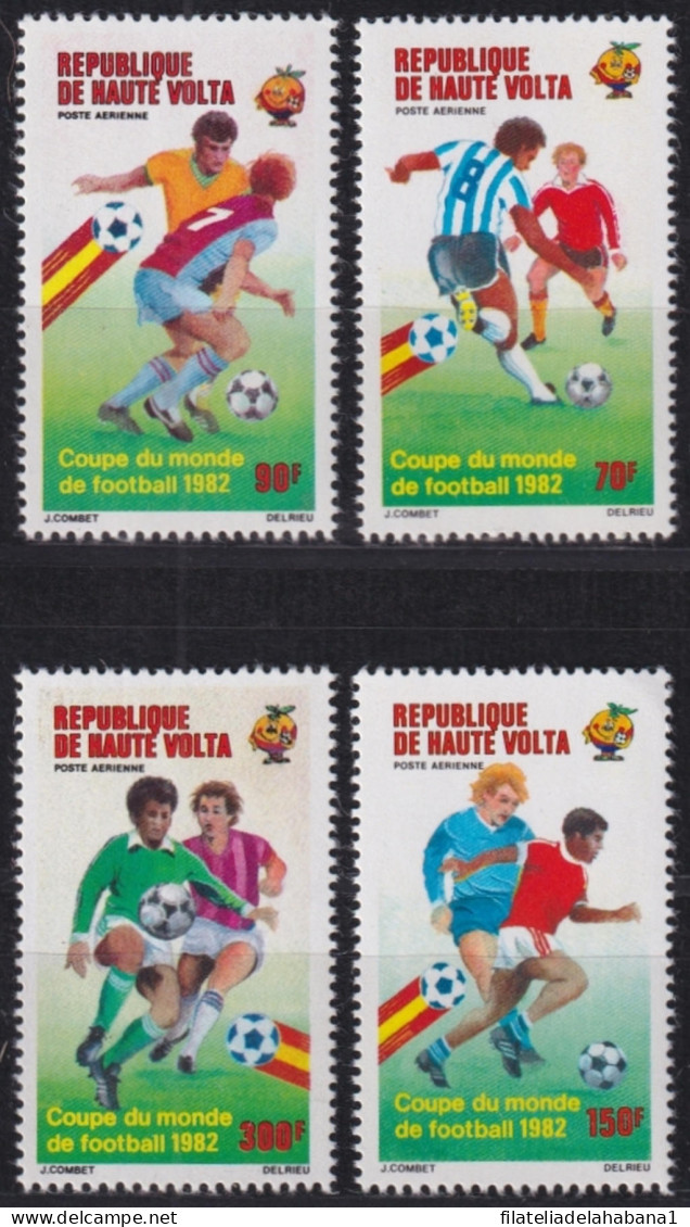 F-EX49086 UPPER VOLTA HAUTE VOLTA MNH 1982 WORLD CHAMPIONSHIP SOCCER FOOTBALL.  - 1982 – Spain