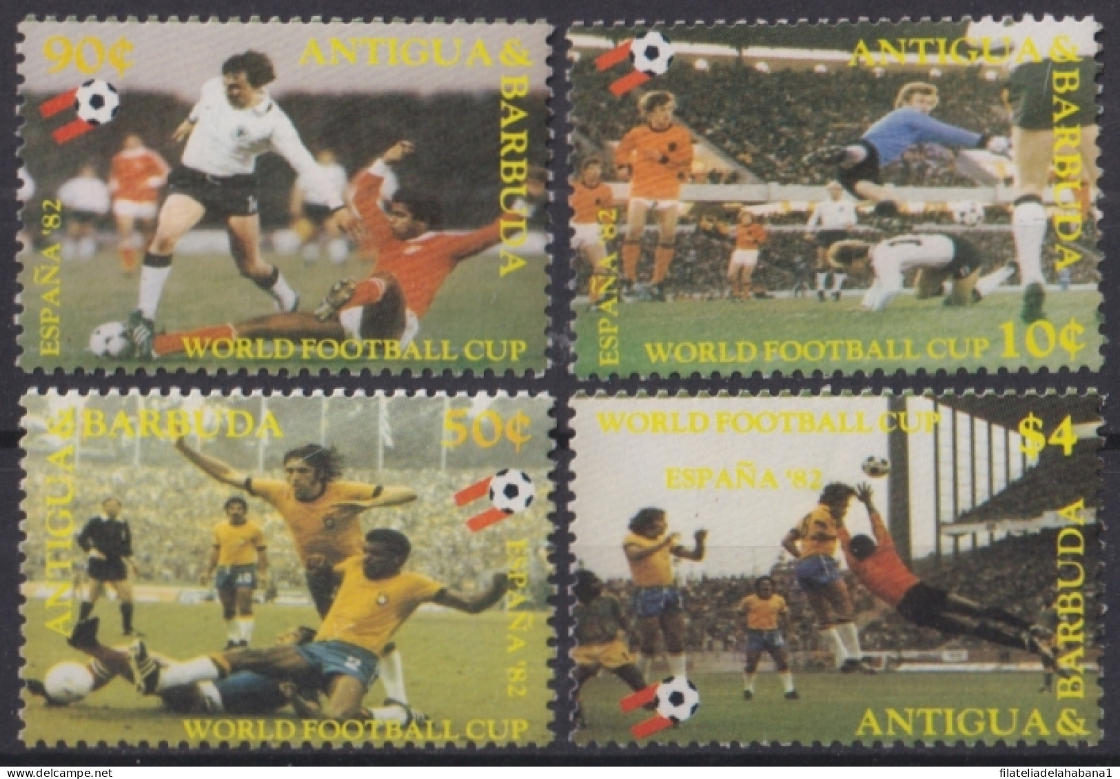 F-EX49088 ANTIGUA & BARBUDA MNH 1982 WORLD CHAMPIONSHIP SOCCER FOOTBALL.  - 1982 – Spain