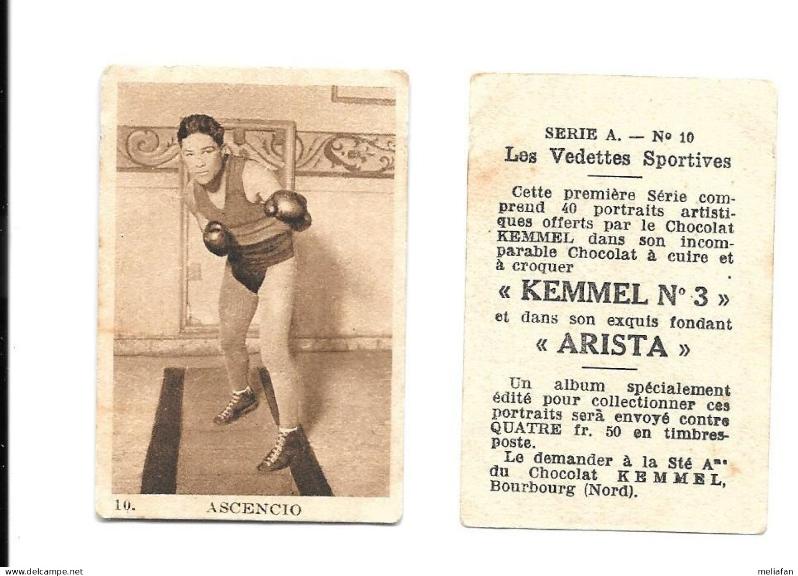 EK45 - IMAGE CHCOLAT KEMMEL - BOXE - ANTOINE ASCENCIO - PAPIER MAT - Sonstige & Ohne Zuordnung