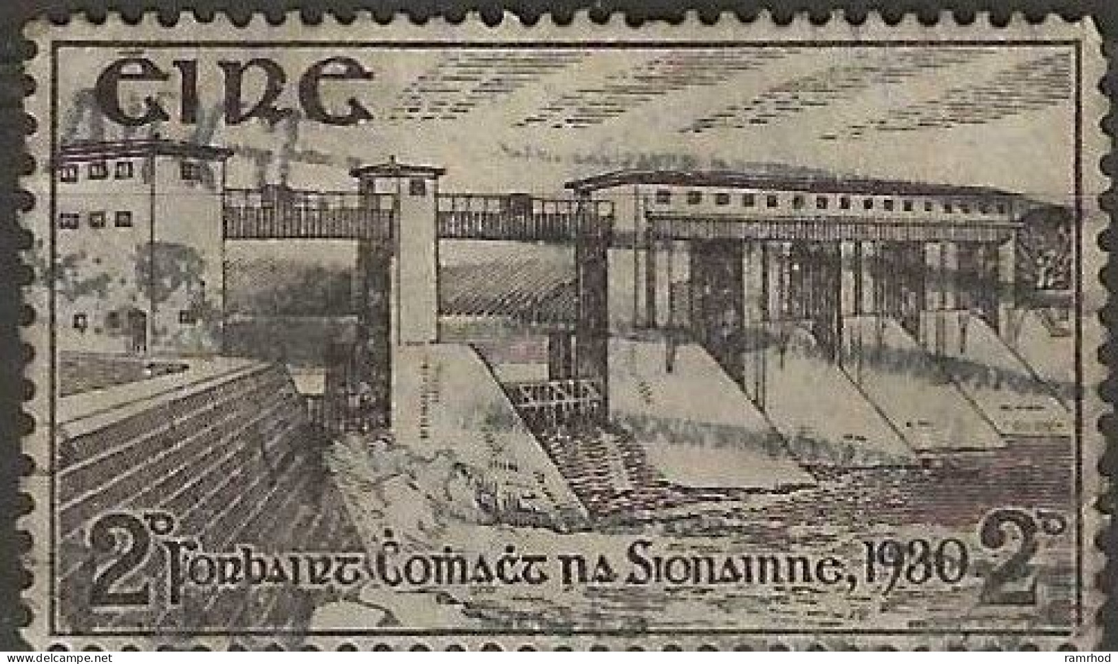 IRELAND 1930 Completion Of Shannon Hydroelectric Scheme.- 2d Shannon Barrage FU - Oblitérés