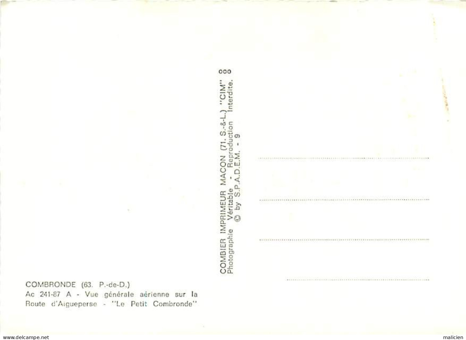 Gd Format -ref-AD319- Puy De Dôme - Combrondes -vue Generale Aerienne Route D Aigueperse - Stade - La Petite Combronde - - Combronde