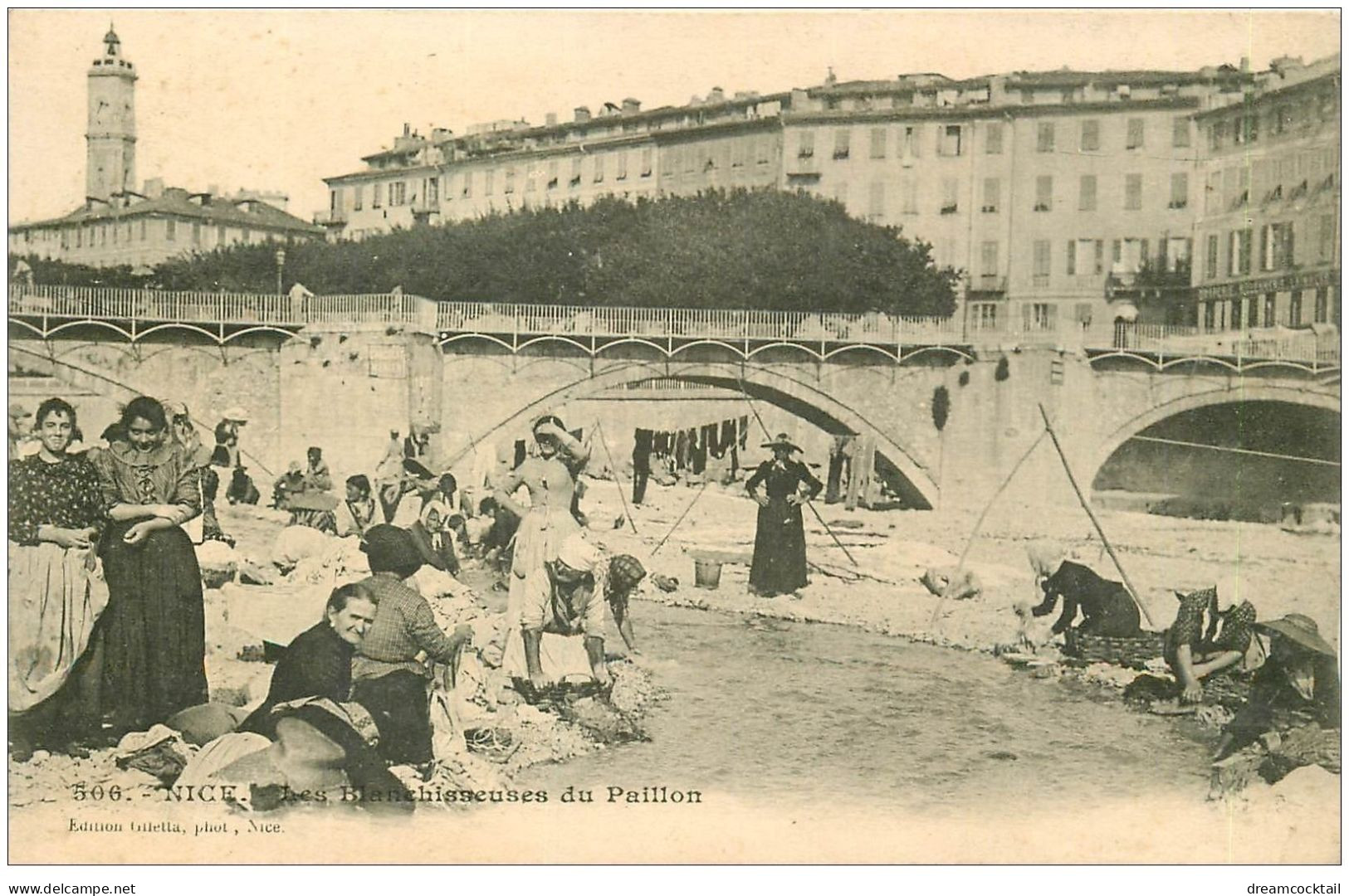 06 NICE. Les Blanchisseuses Du Paillon 1903 - Straßenhandel Und Kleingewerbe