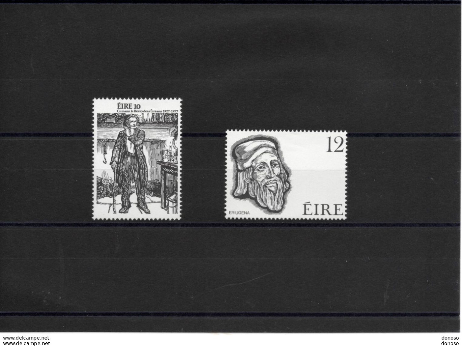 IRLANDE 1977 Yeat, Poète, Jean Scot Erigène, Théologien Yvert 368-369 NEUF** MNH - Unused Stamps