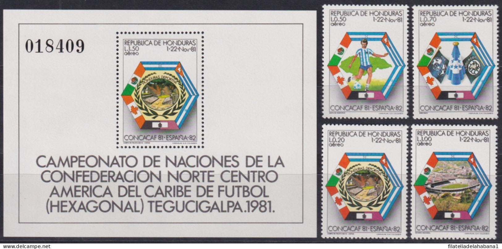 F-EX49105 HONDURAS MNH 1982 WORLD CHAMPIONSHIP SOCCER FOOTBALL.  - 1982 – Spain