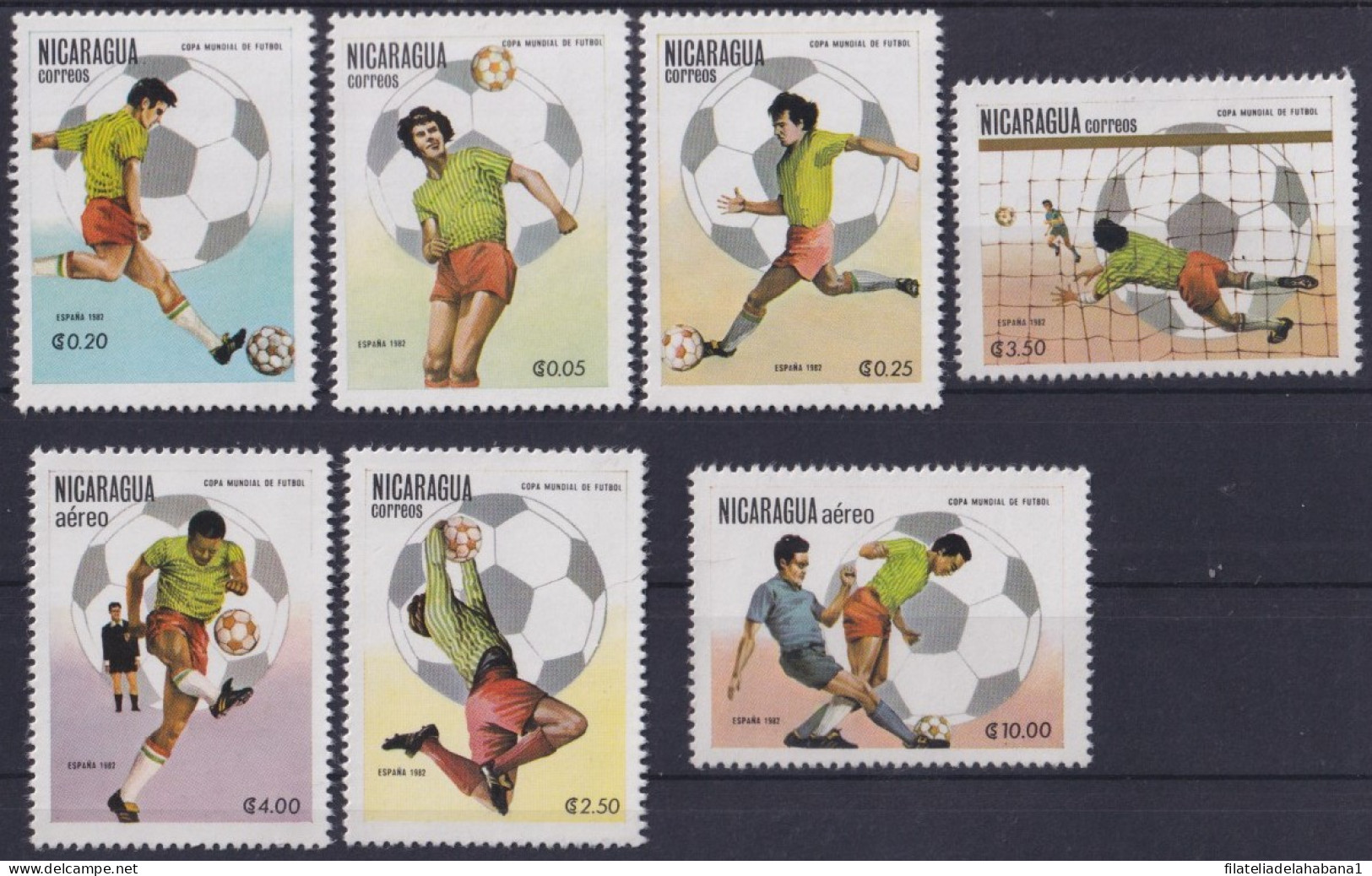 F-EX49113 NICARAGUA MNH 1982 SPAIN SOCCER FOOTBALL WORLD CHAMPIONSHIP.  - 1982 – Espagne