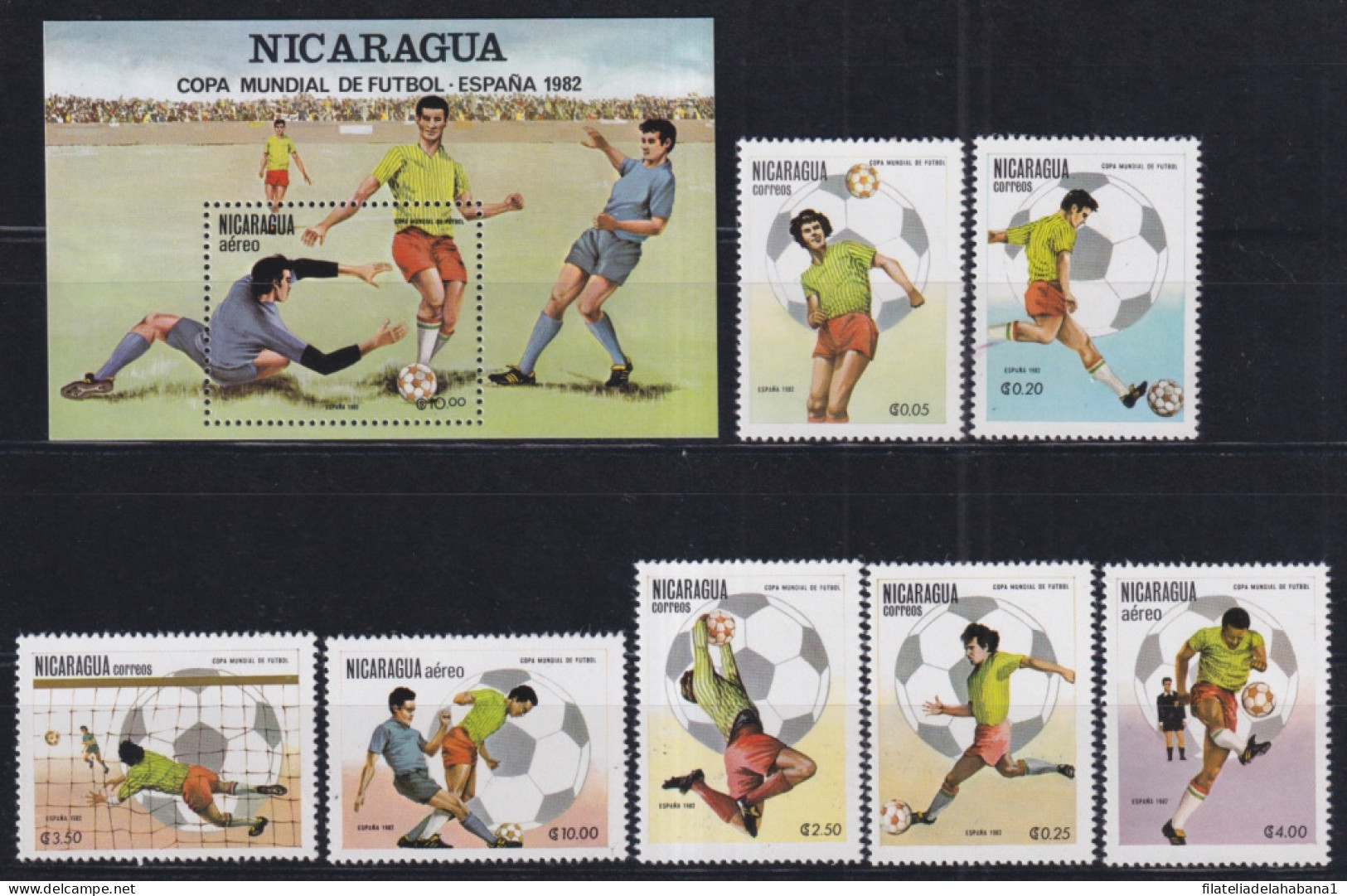 F-EX49114 NICARAGUA MNH 1982 CHAMPIONSHIP SOCCER FOOTBALL.  - 1982 – Spain