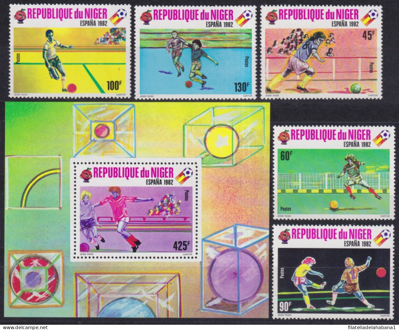 F-EX49118 NIGER 1982 MNH SPAIN SOCCER CHAMPIONSHIP FOOTBALL.  - 1982 – Espagne