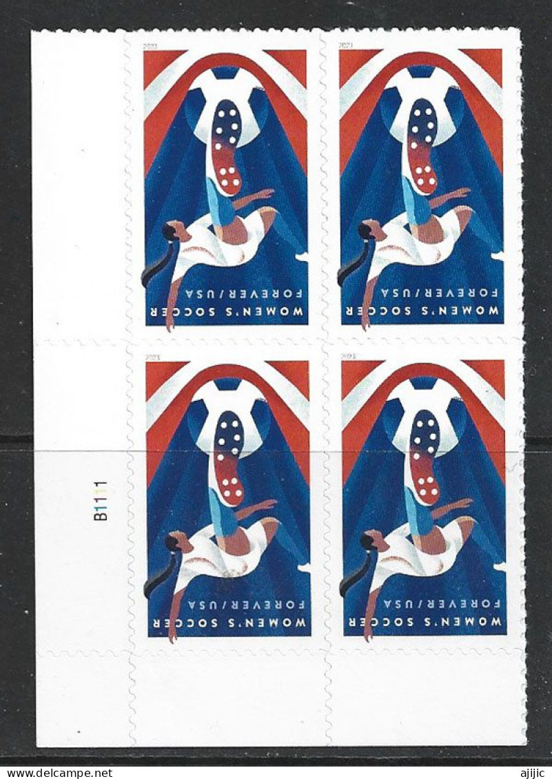 USA. 2023. AMERICAN WOMEN'S SOCCER (Foorball Féminin ) Bloc De 4 Neufs ** - Unused Stamps