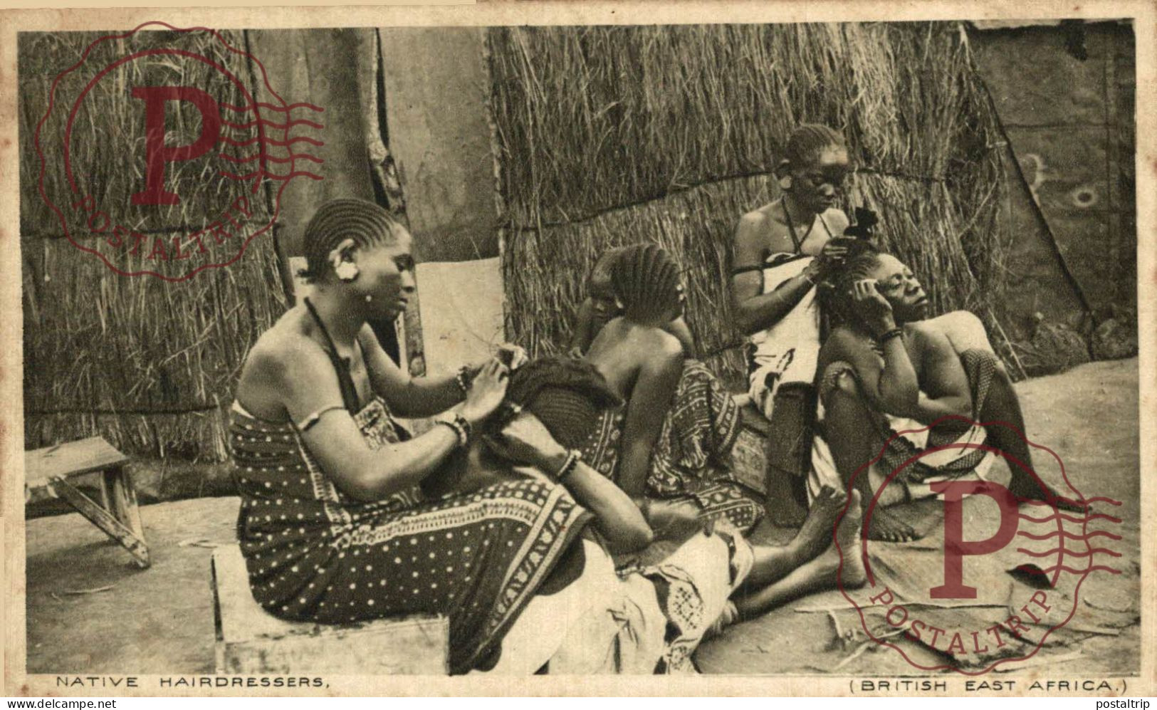 KENIA. KENYA. NATIVE HAIRDRESSERS. BRITISH EAST AFRICA - Kenia