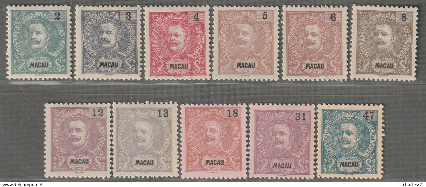 MACAO - N°129/39  Nsg+* (1903-05) - Neufs