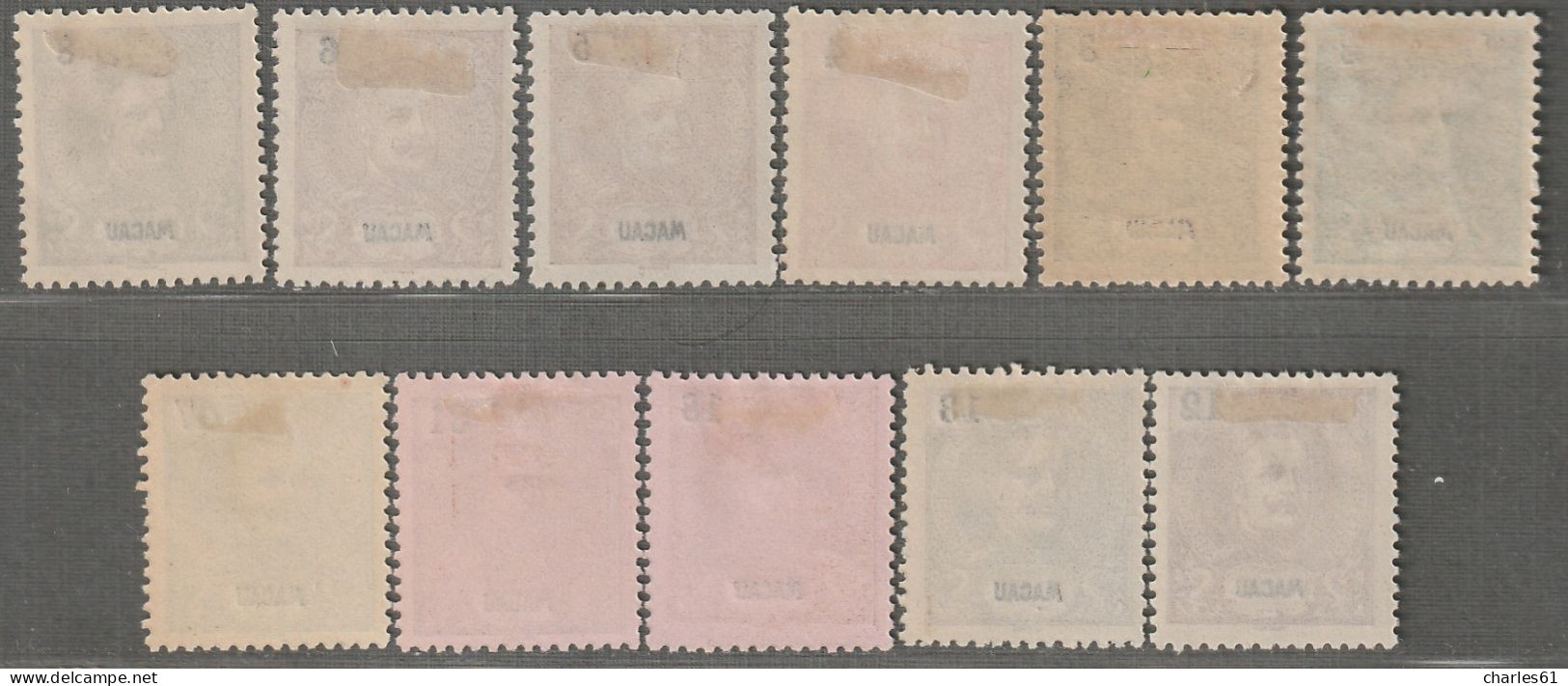 MACAO - N°129/39  Nsg+* (1903-05) - Neufs