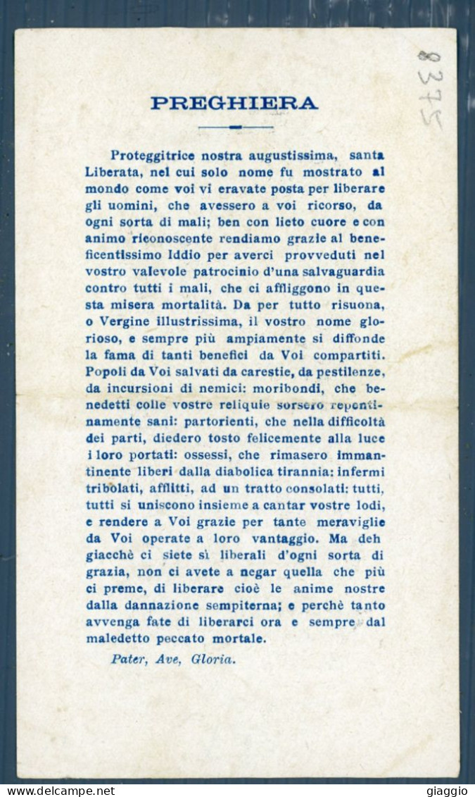 °°° Santino N. 8375 - S. Liberata Vergine - Boville Ernica °°° - Religión & Esoterismo