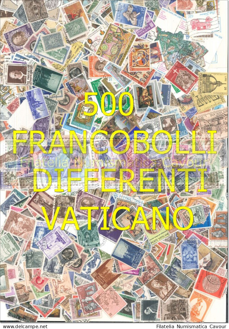 COLLEZIONE DI 500 FRANCOBOLLI DIFFERENTI USATI VATICANO - Verzamelingen