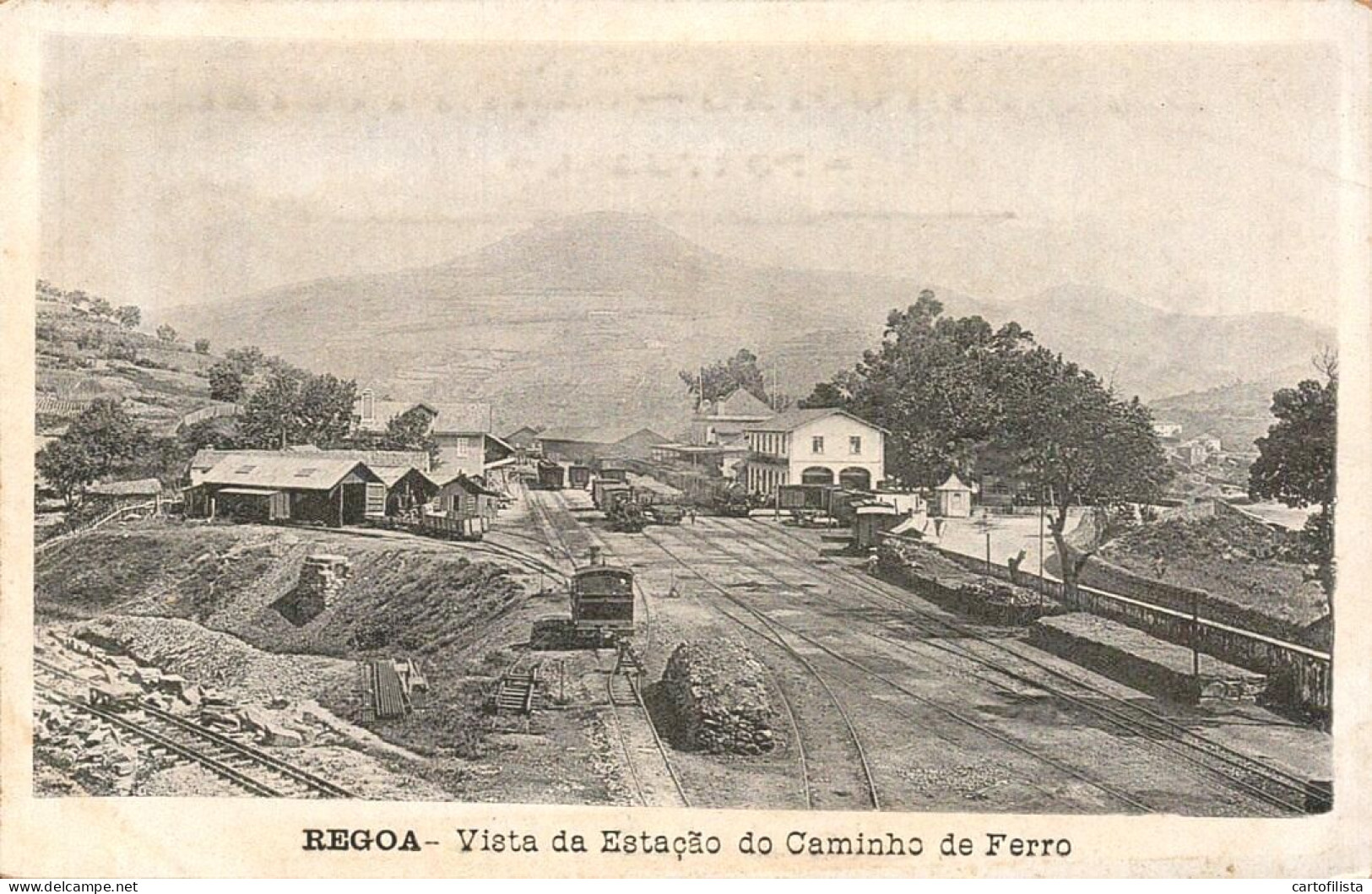 REGOA, Peso Da Régua - Vista Da Estação De Caminho De Ferro, Comboios , Train  (2 Scans) - Vila Real