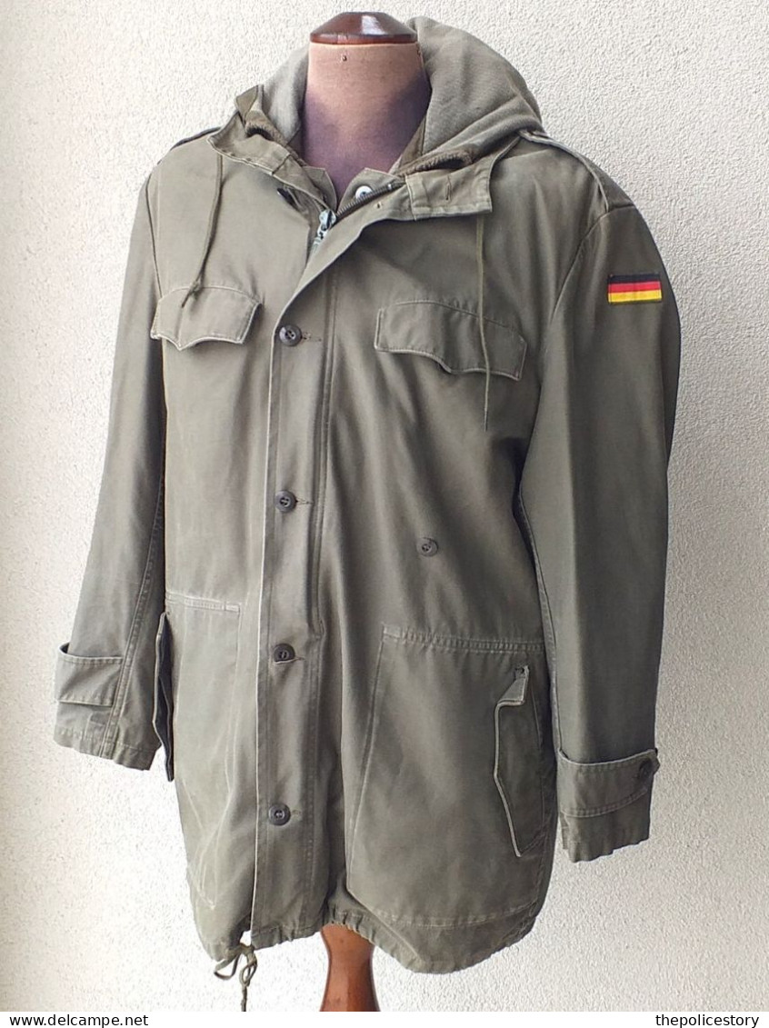 Giaccone Parka Grigio Bundeswehr Esercito Tedesco 1990 Originale Completo Tg. M - Divise