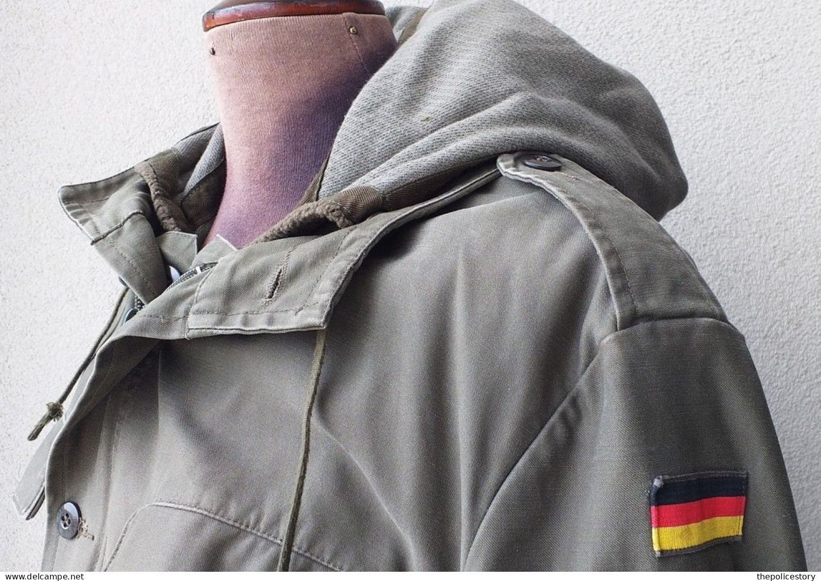 Giaccone Parka Grigio Bundeswehr Esercito Tedesco 1990 Originale Completo Tg. M - Uniforms