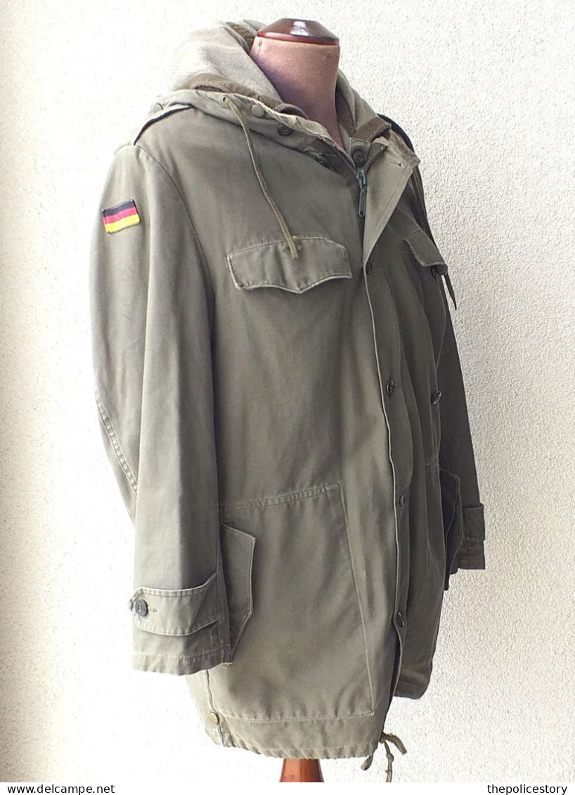 Giaccone Parka Grigio Bundeswehr Esercito Tedesco 1990 Originale Completo Tg. M - Uniforms