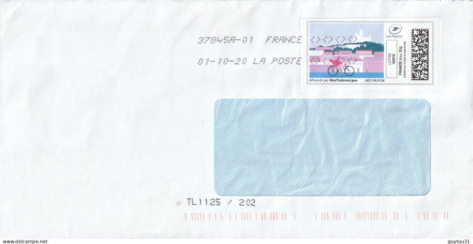 France 2020 : Montimbrenligne Lettre Verte Lyon - Druckbare Briefmarken (Montimbrenligne)