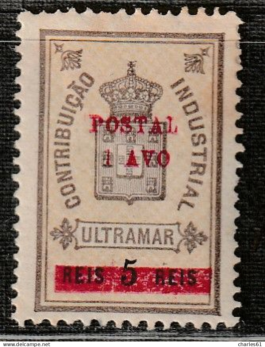 MACAO - N°146 * (1911) Timbre Fiscal Avec POSTAL - Unused Stamps