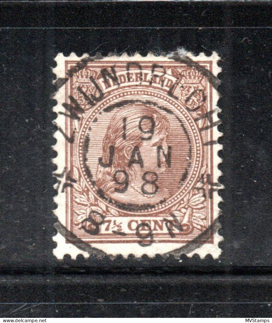 Nederland 1891 Zegel 36 Hangend Haar Met Luxe Grootrondstempel Zwijndrecht - Used Stamps
