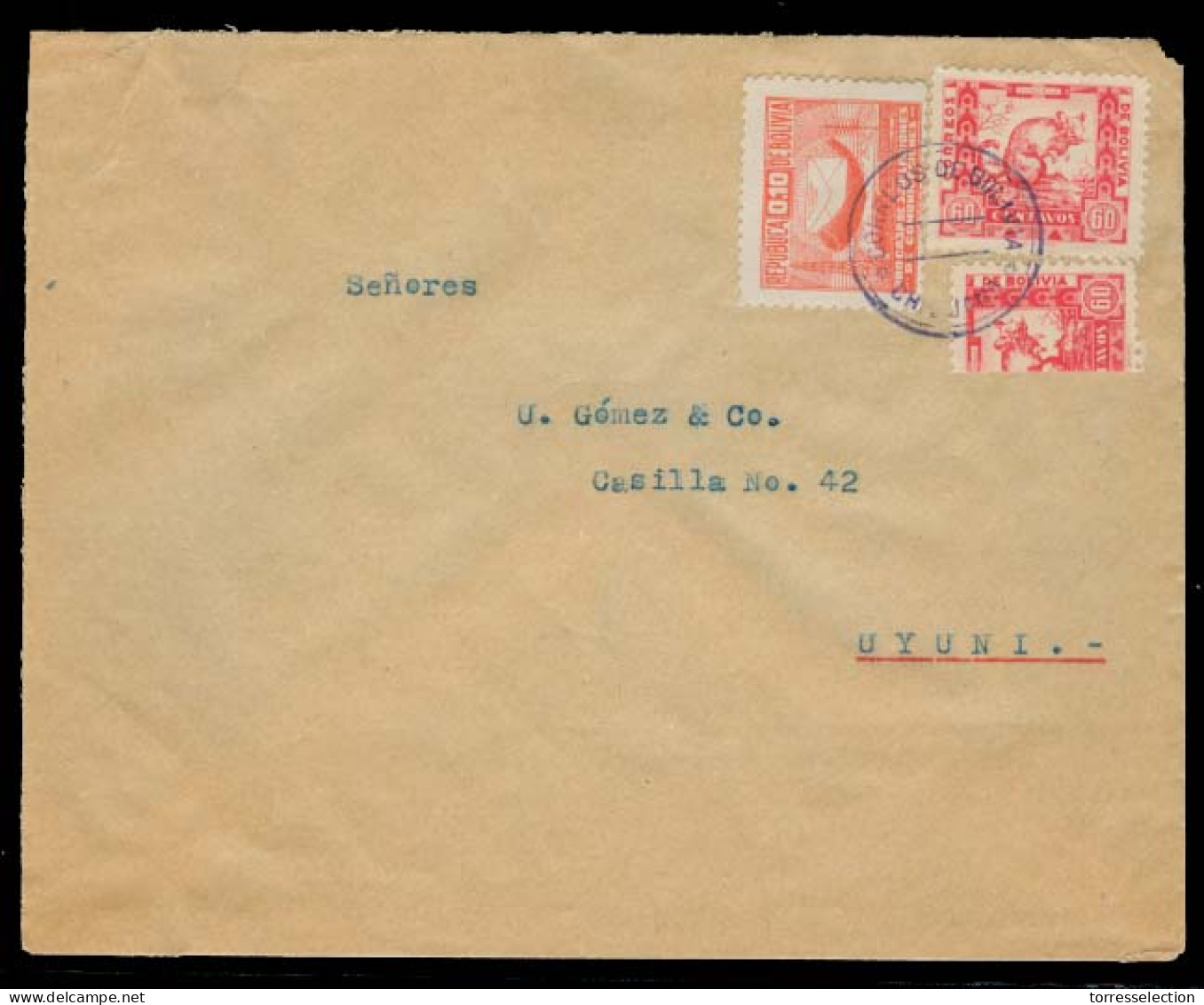 BOLIVIA. 1955. Chisuana - Uyumi. Bisect Mult + Usage. VF. - Bolivien