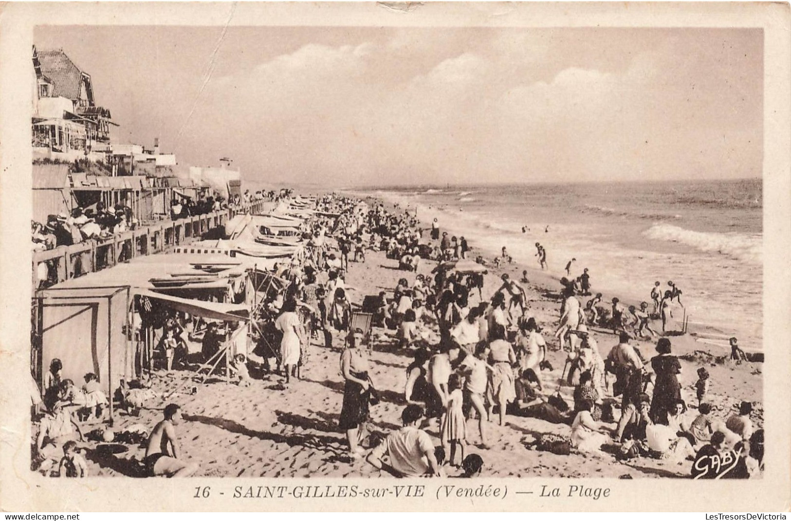 FRANCE - Saint Gilles Sur Vie (Vendée) - Vue Sur La Plage - Vue Sur La Mer - Animé - Carte Postale Ancienne - Sables D'Olonne