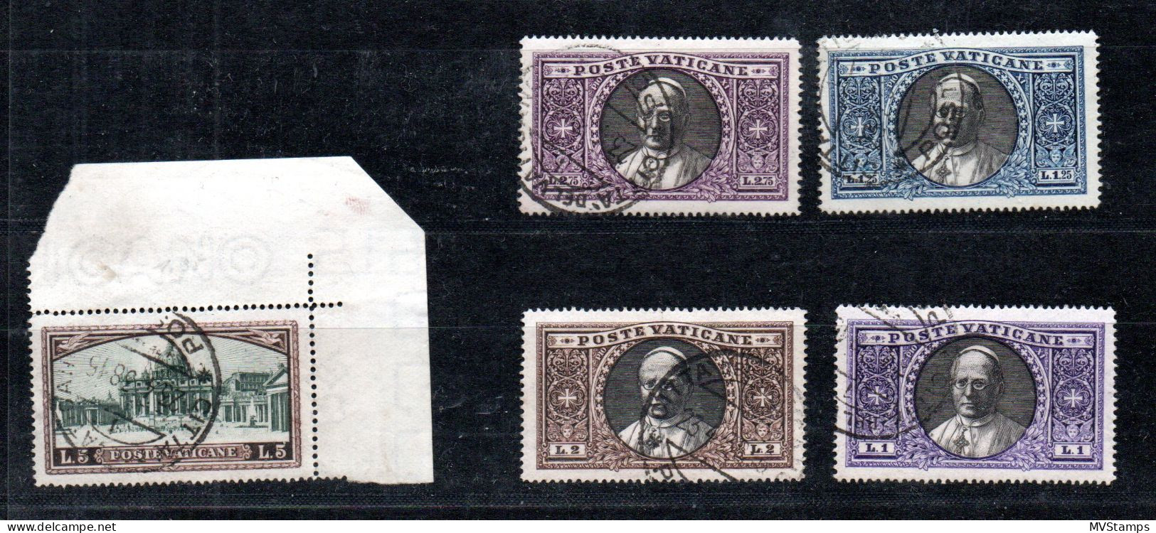 Vatikan 1933 Freimarken 30/34 Papst Pius XI Schon Gebraucht - Used Stamps