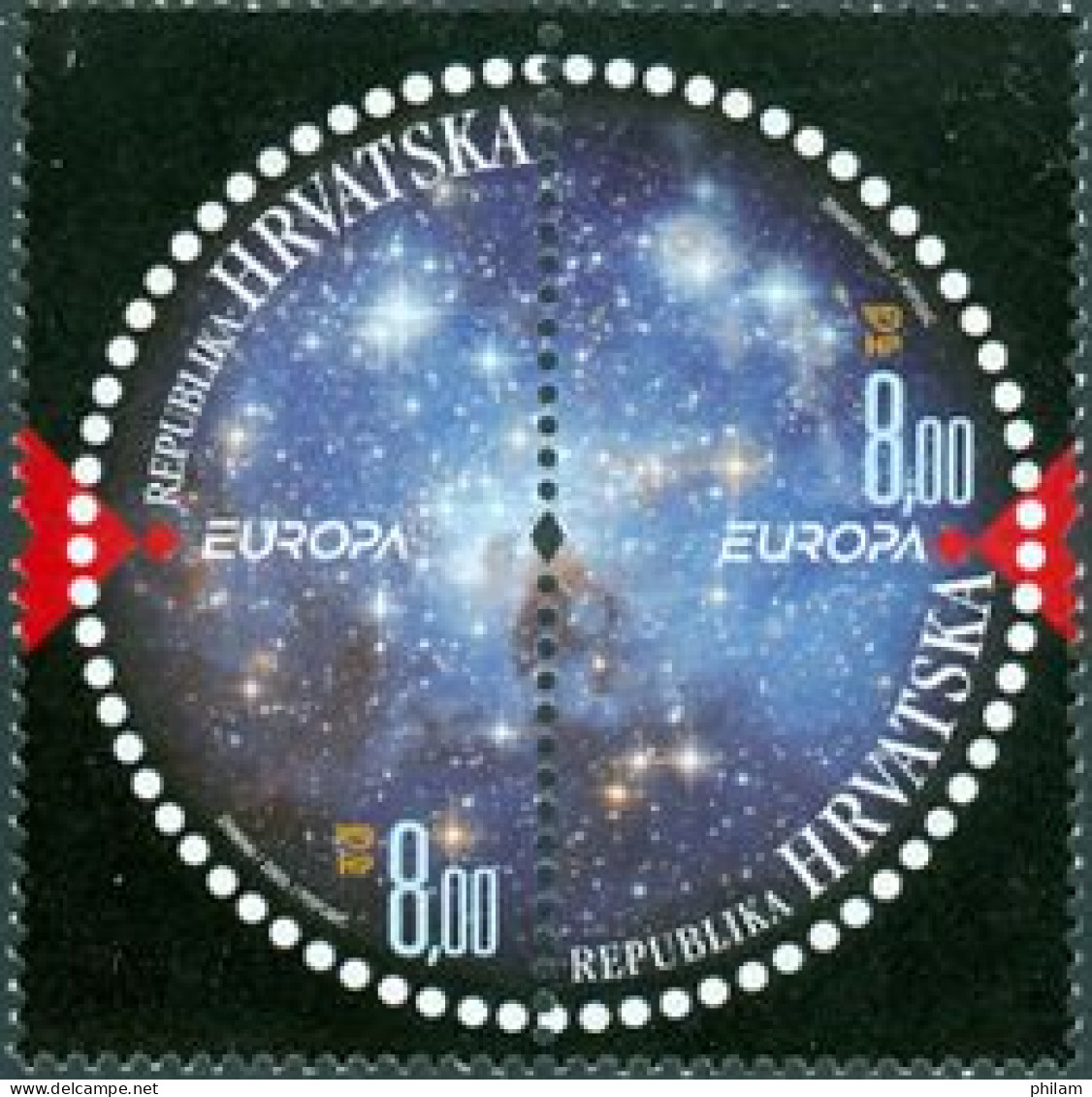 CROATIE 2009 - Europa - L'astronomie - 2 V. - 2009