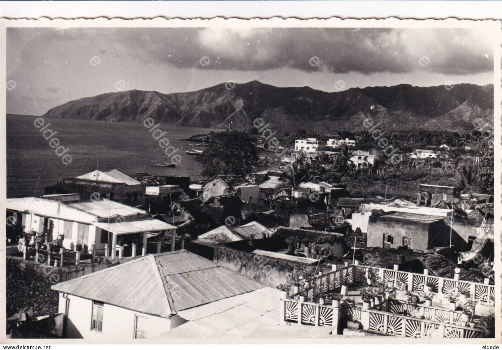 Comores Comoros Real Photo  Aerial View   Ecrite Mutsamudou Anjouan  1961 Non Timbrée Photo Boueni Combo Mohamed - Komoren