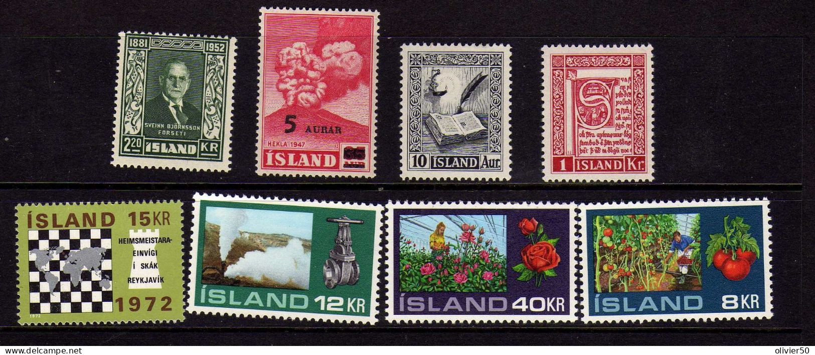 Islande - Celebrites - Production Agricole - Evenements - Neufs* - MLH - Unused Stamps