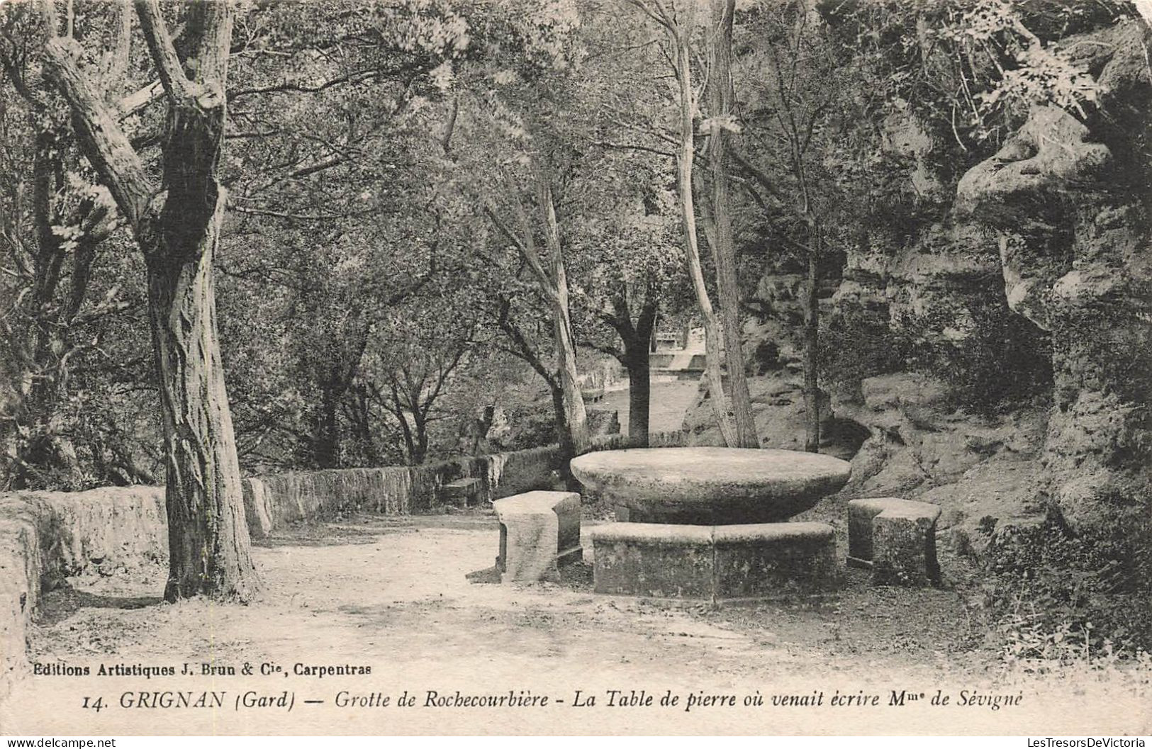 FRANCE - Grignan (Gard) - Vue De La Grotte De Rochecourbière - La Table De Pierre - Carte Postale Ancienne - Grignan