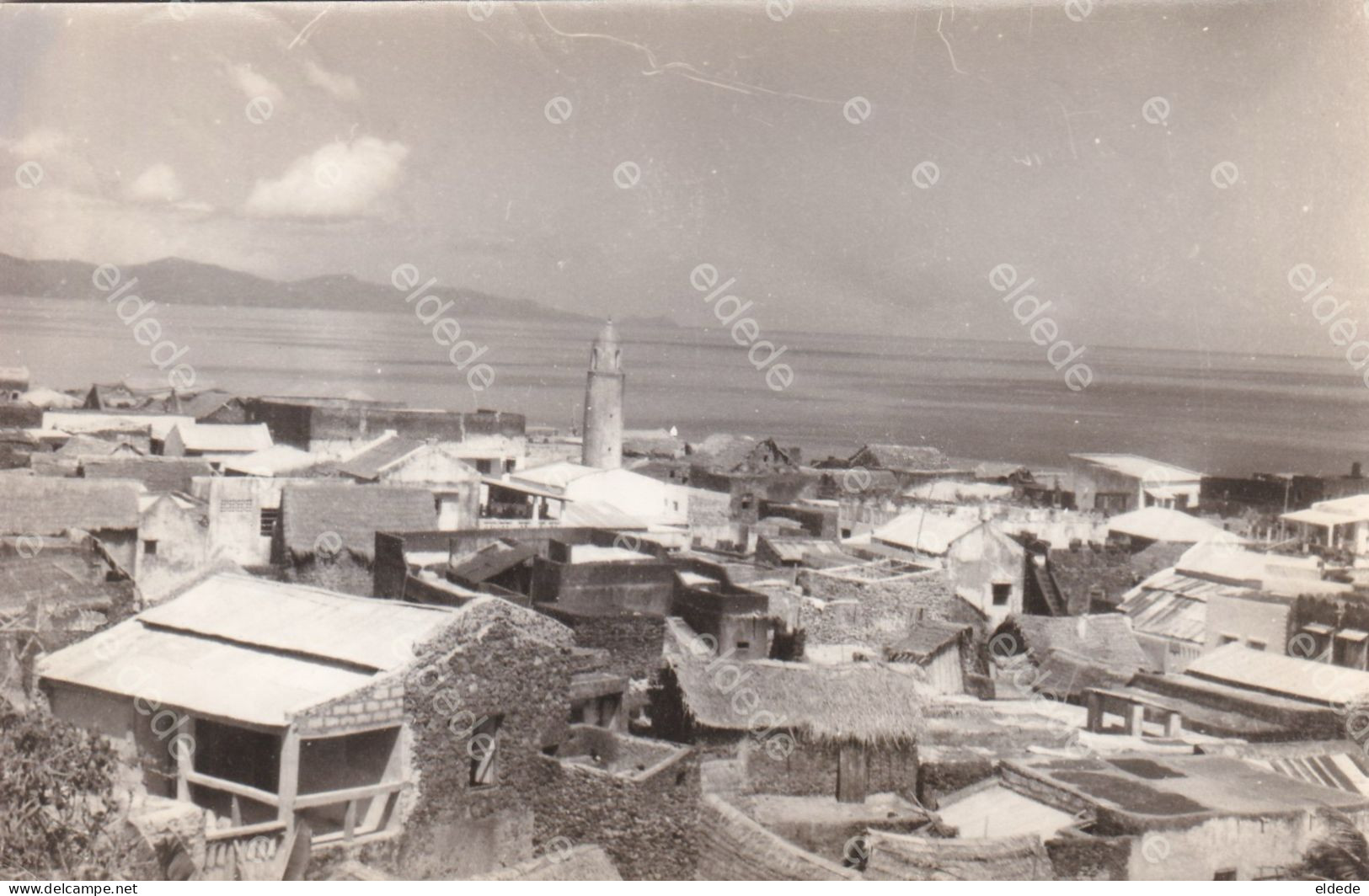 Comores Comoros Real Photo  Aerial View City    Ecrite Mutsamudou Anjouan  1961 Non Timbrée - Comoren