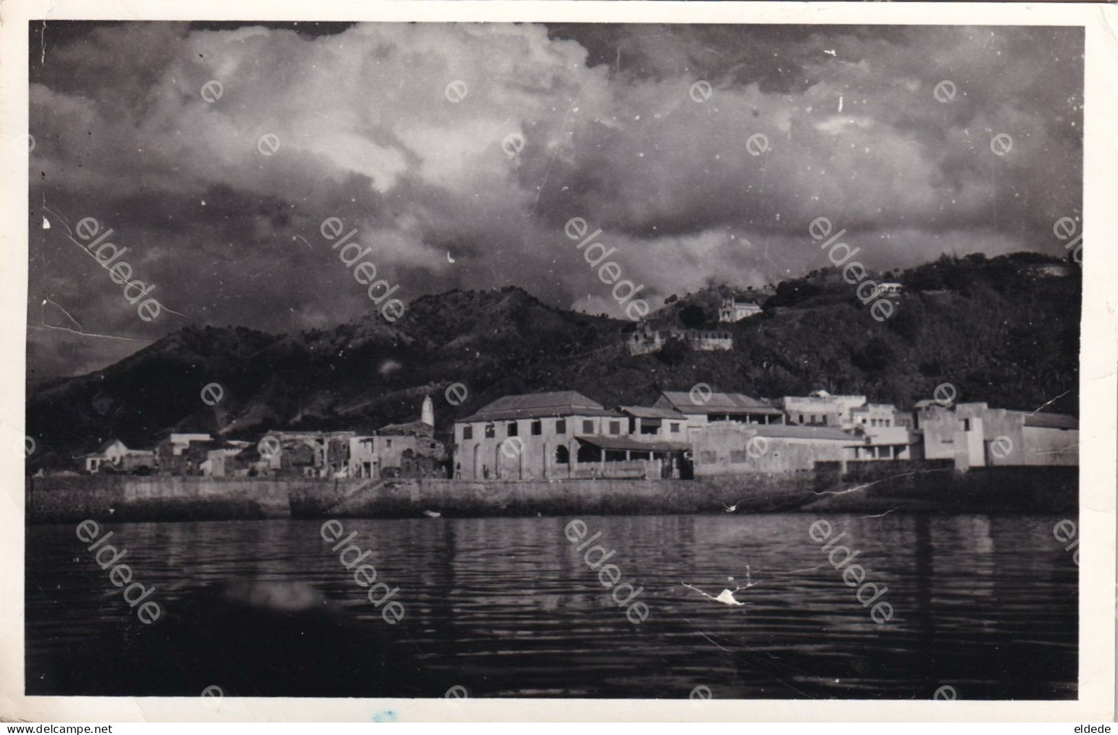 Comores Comoros Real Photo  City View From The Sea    Ecrite Mutsamudou Anjouan  1962 Non Timbrée - Comores