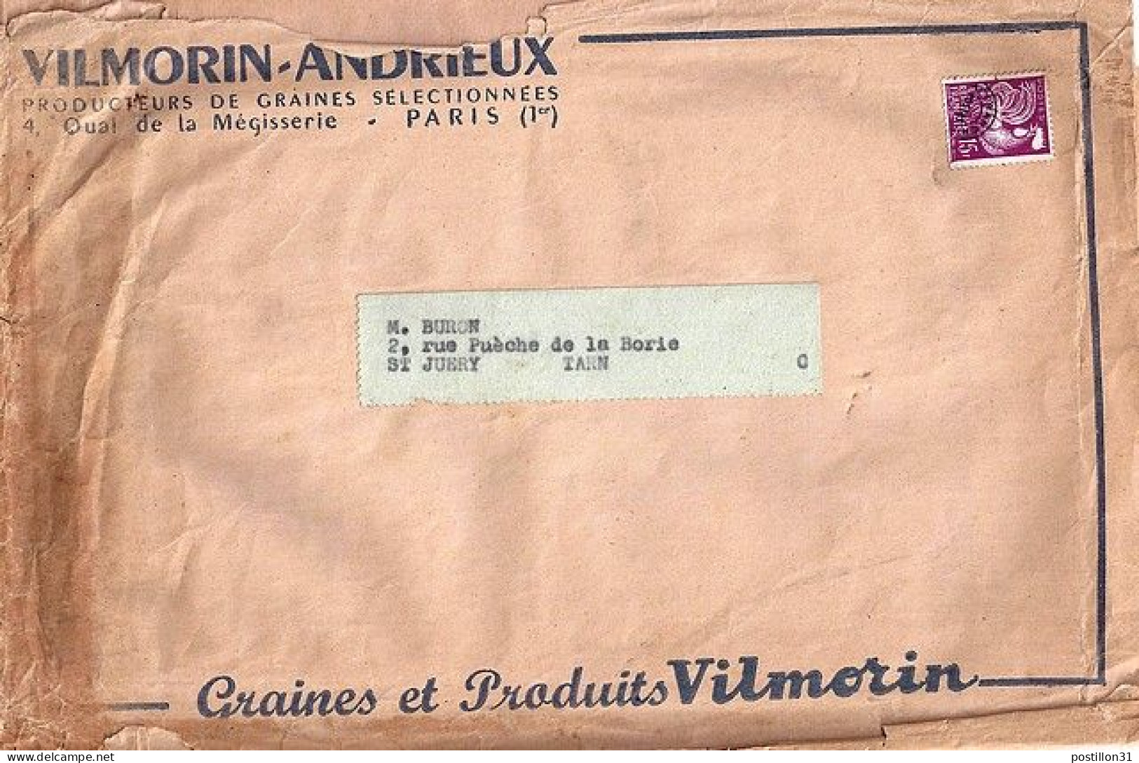 PREO N° 112 S/L. DE ETS VILMORIN ANDRIEUX / PARIS - 1953-1960