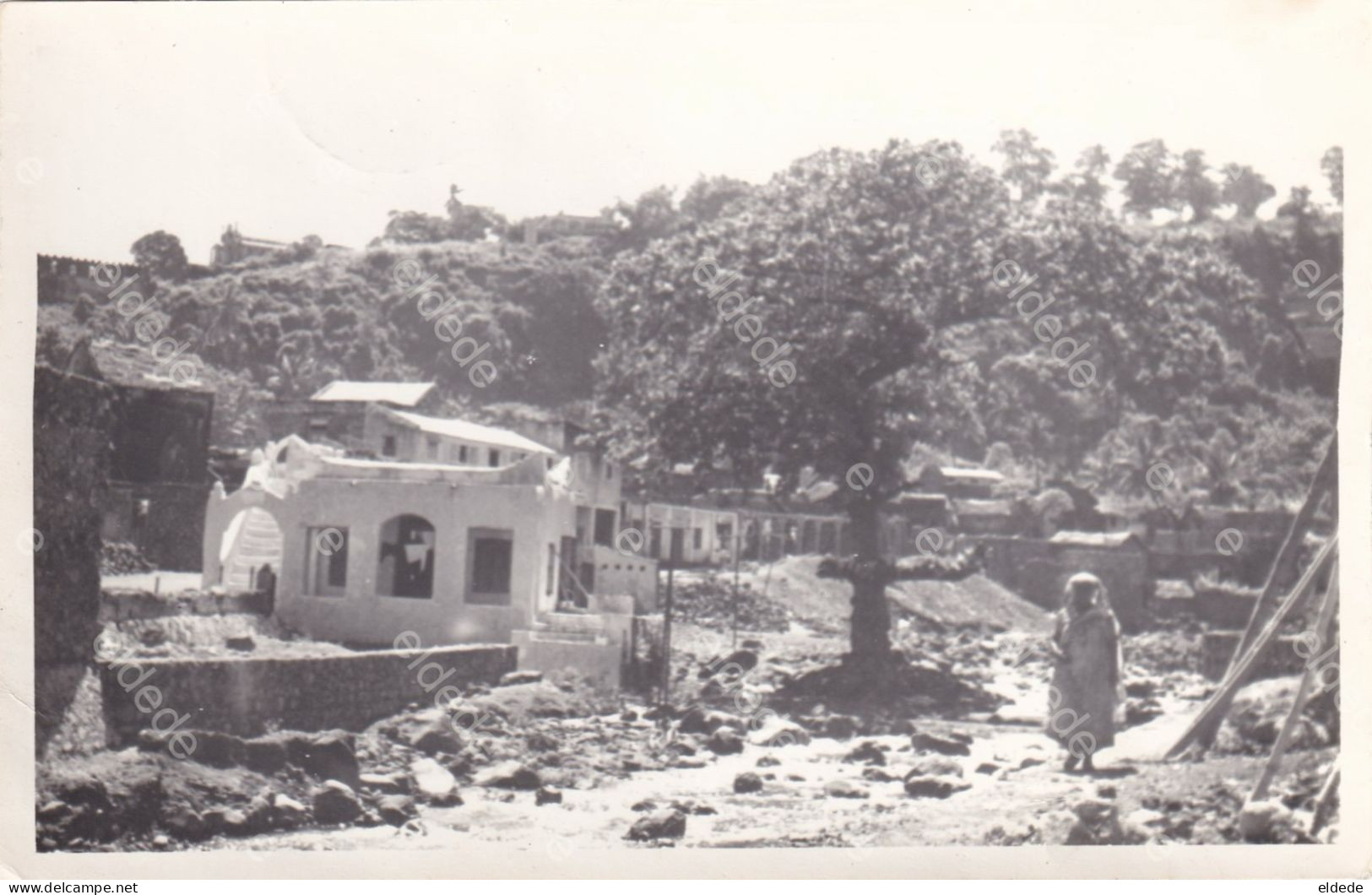 Comores Comoros Real Photo  City View   Ecrite Mutsamudou Anjouan  1962 Non Timbrée - Comorre