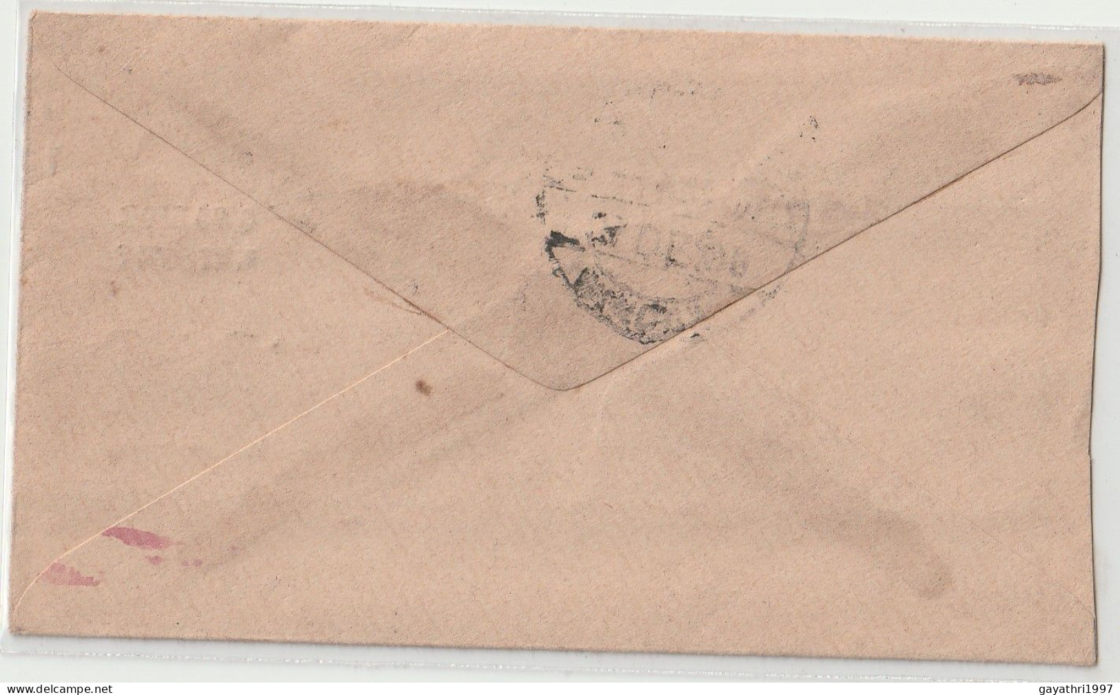 India. Indian States Gwalior.9/8/1902 Edward Cover White Laid Paper 118x66mm.Gwalior Over Print On Edward Envelope(G73) - Gwalior