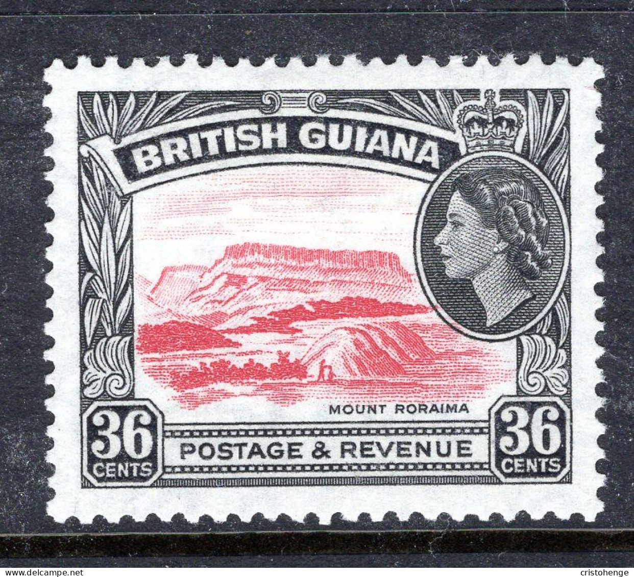 British Guiana 1954-63 QEII Pictorials - 36c Mount Roraima HM (SG 340) - Brits-Guiana (...-1966)