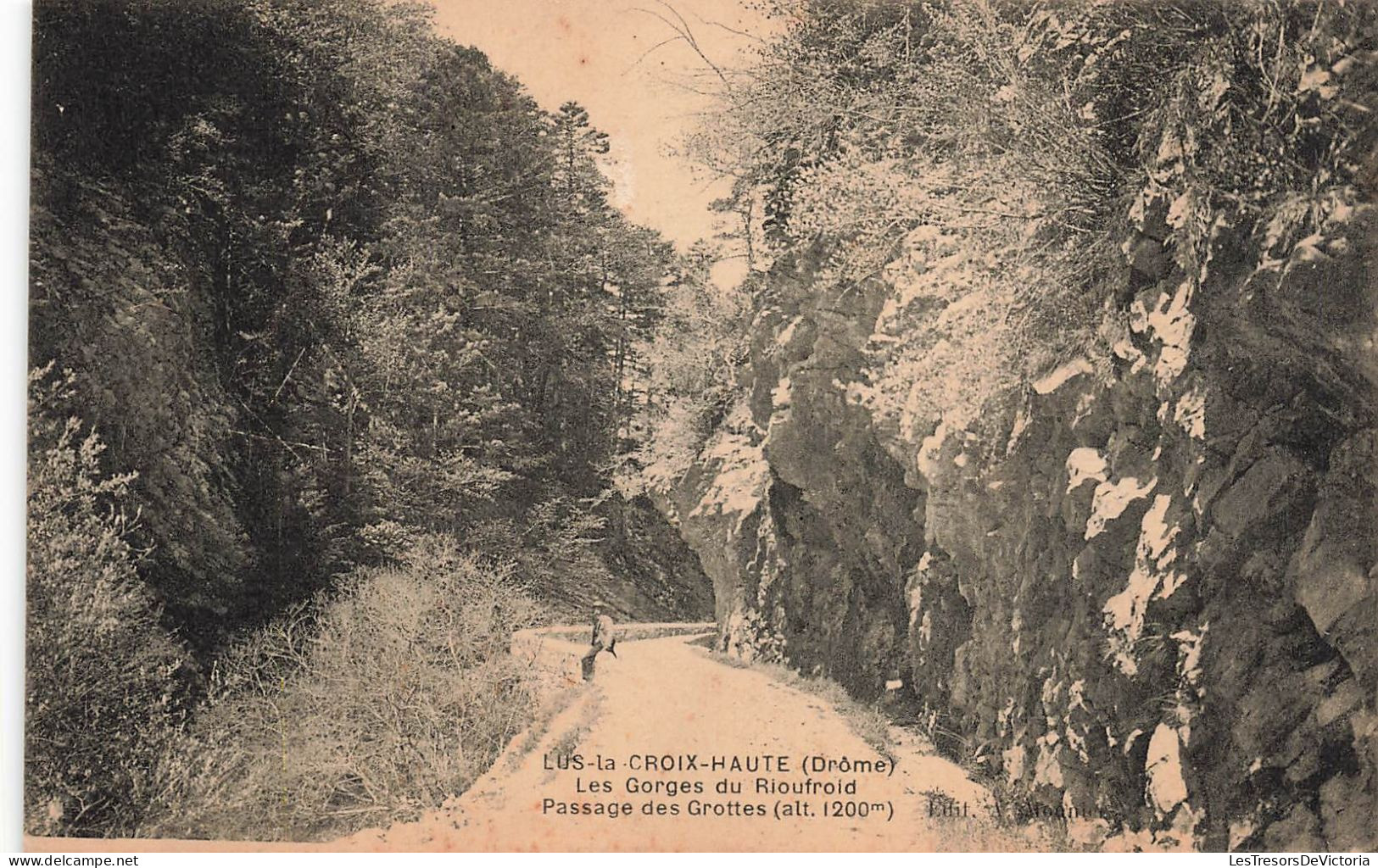 FRANCE - Lus La Croix Haute (Drôme) - Vue Sur Les Gorges Du Rioufroid - Passage Des Grottes - Carte Postale Ancienne - Die