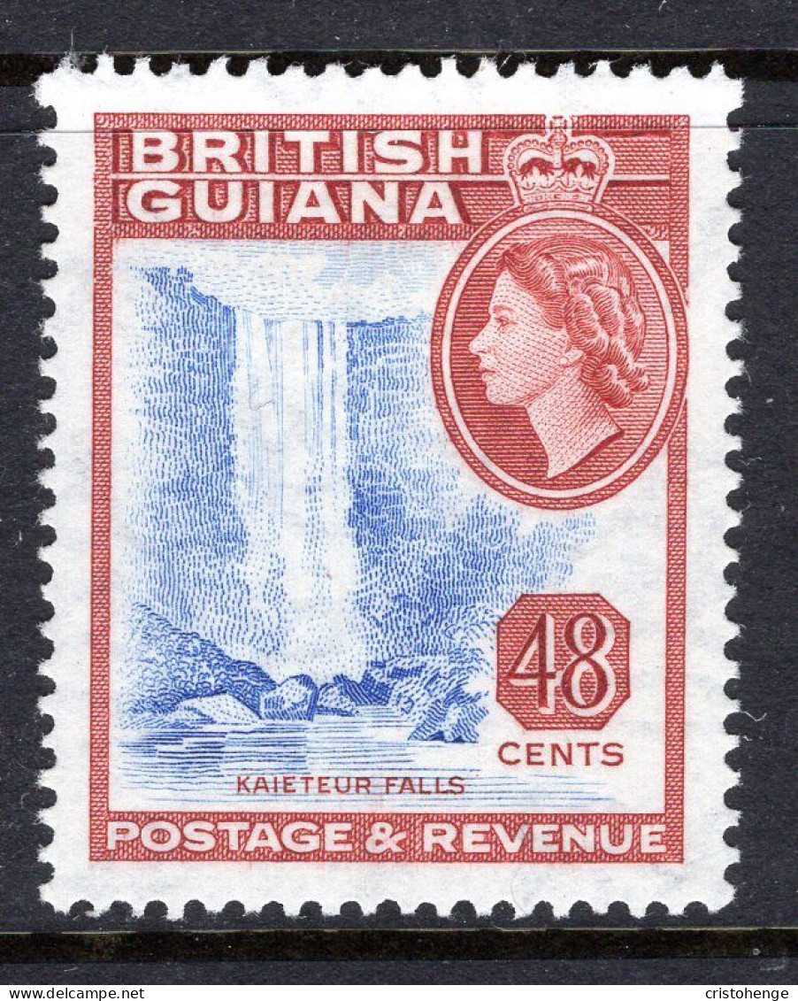 British Guiana 1954-63 QEII Pictorials - 48c Kaieteur Falls - Pale Lake HM (SG 341a) - British Guiana (...-1966)