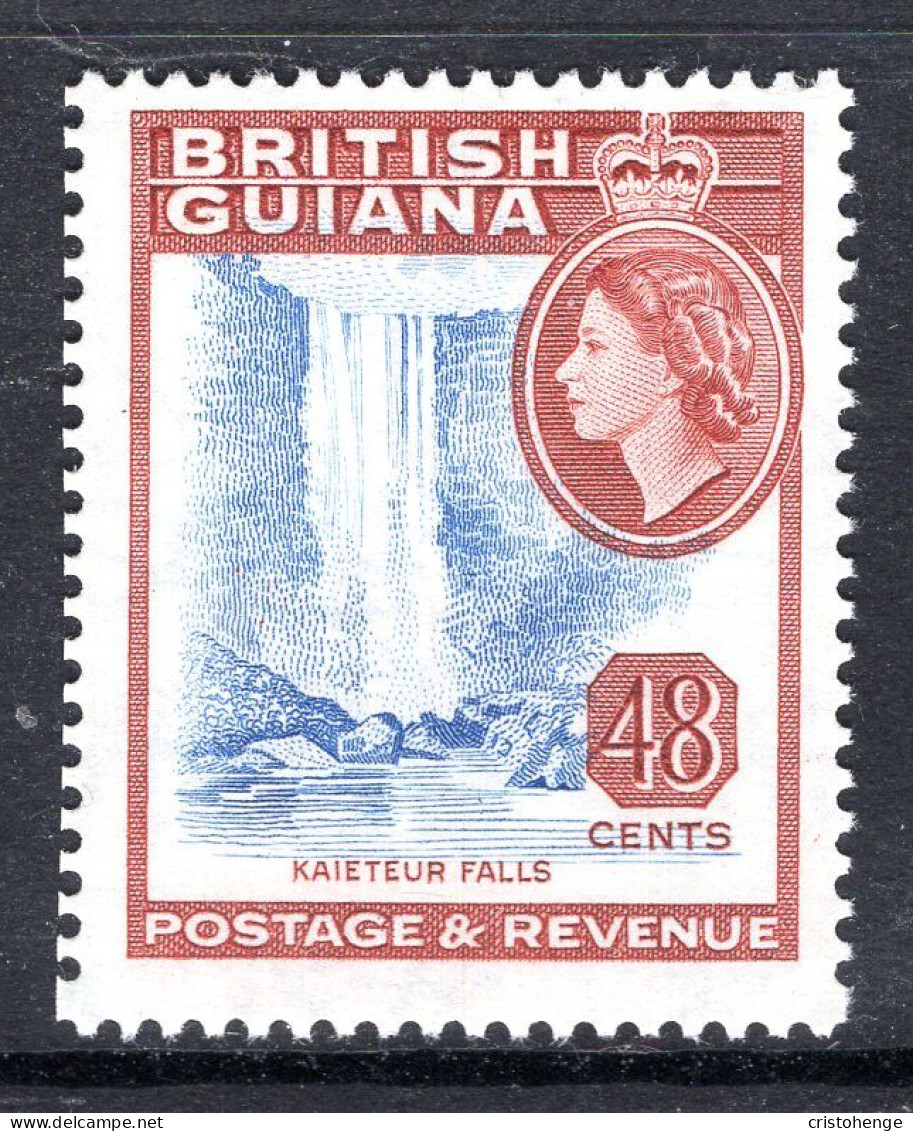 British Guiana 1954-63 QEII Pictorials - 48c Kaieteur Falls - DLR Printing - MNH (SG 341ab) - Guyana Britannica (...-1966)